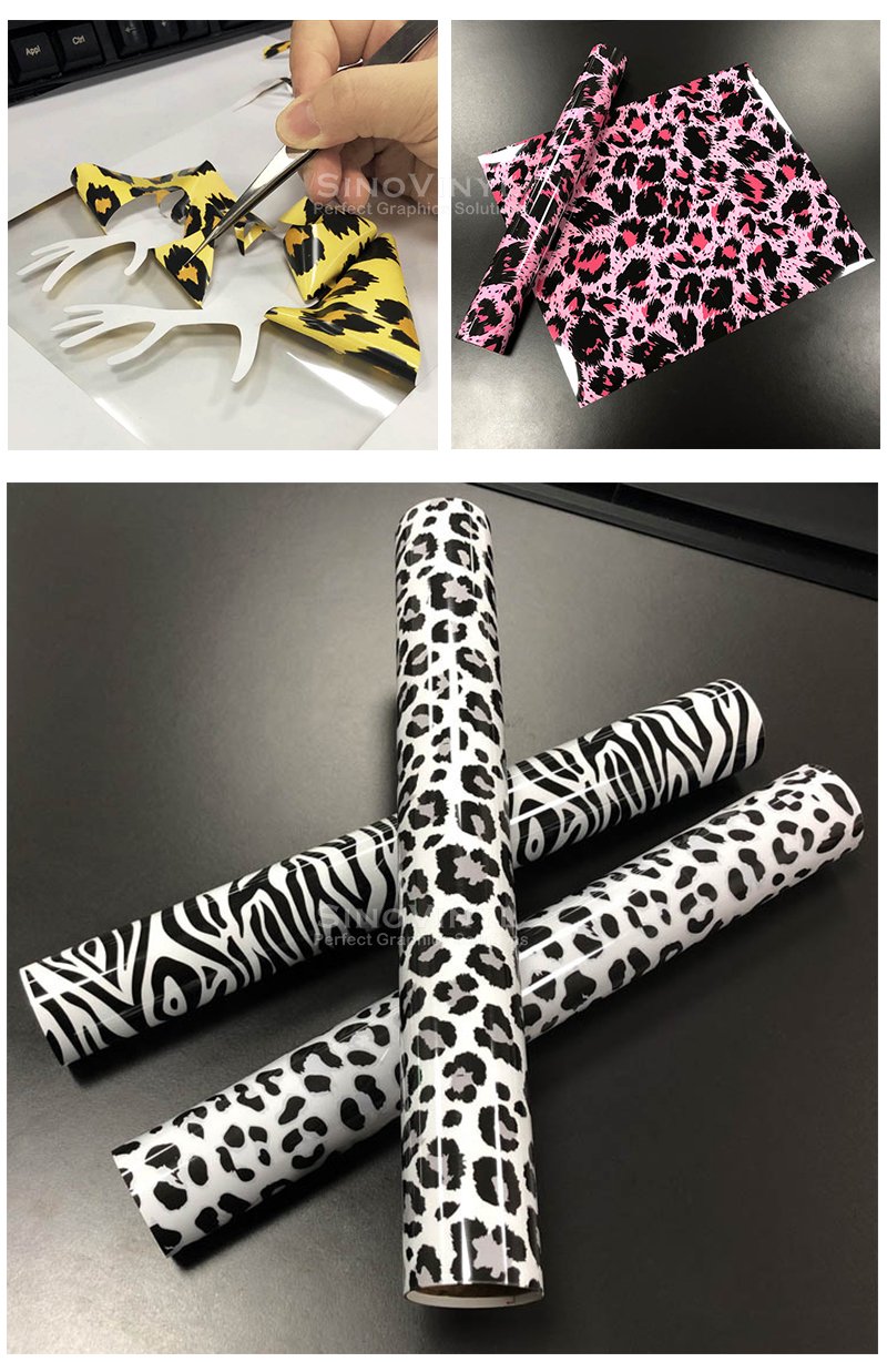 Leather Animal Skin Pattern Iron On Textile Vinyl For T-shirt