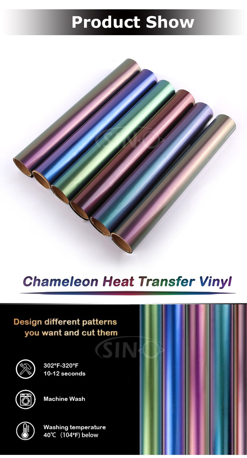 Metallic Chameleon Heat Transfer Vinyl for T-shirt Clothing