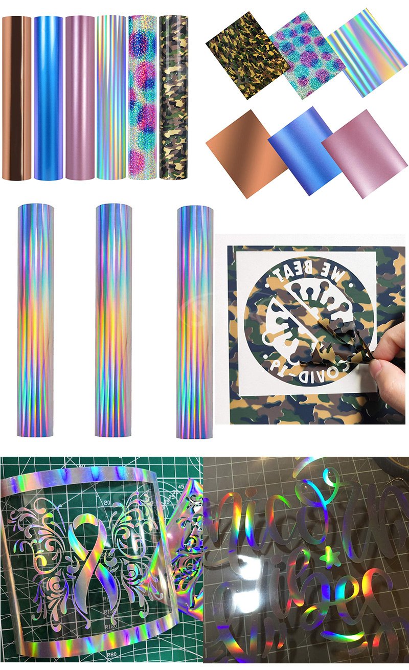 Holographic Rainbow HTV Heat Transfer Vinyl for Clothing