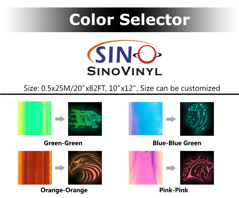 Photoluminescent Rainbow Heat Transfer Press HTV Vinyl