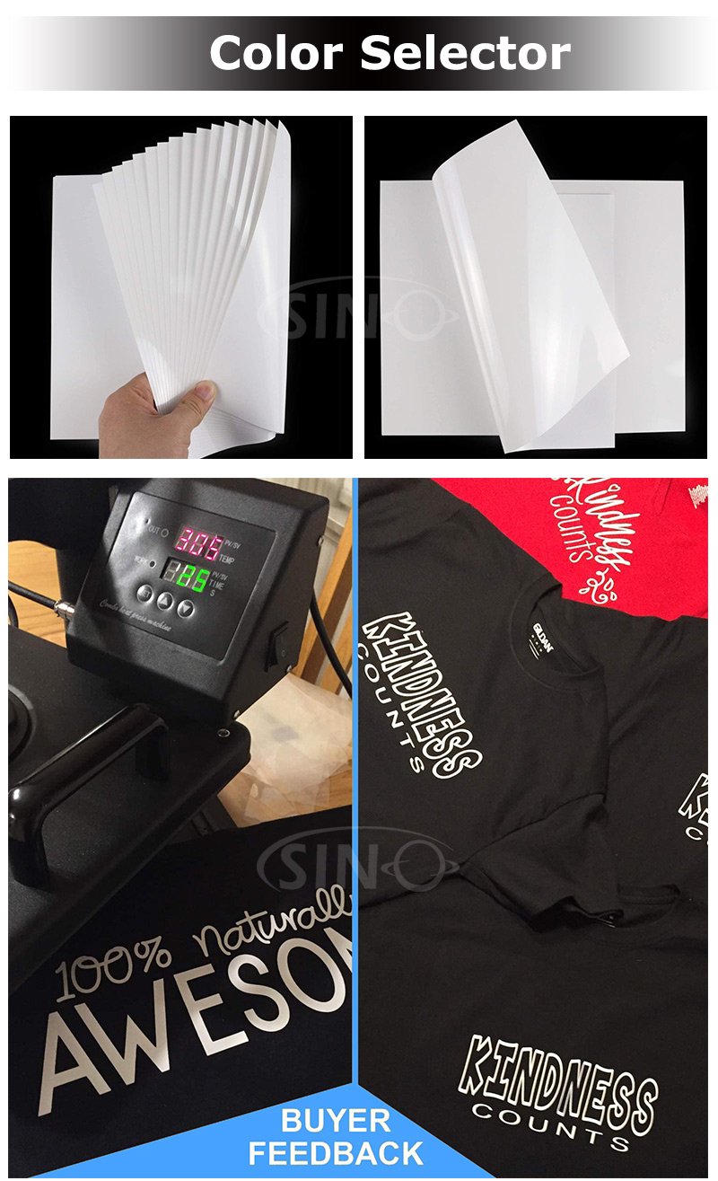 Printable Eco Solvent Inkjet Printing PU Heat Transfer Vinyl Sino HTV