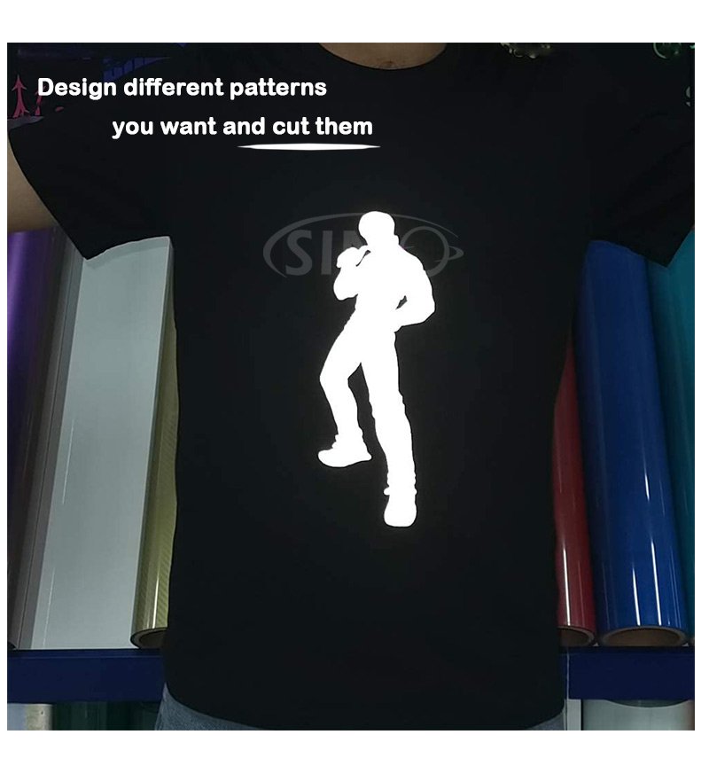 Reflective Heat Transfer Vinyl HTV Textiles for T-shirt