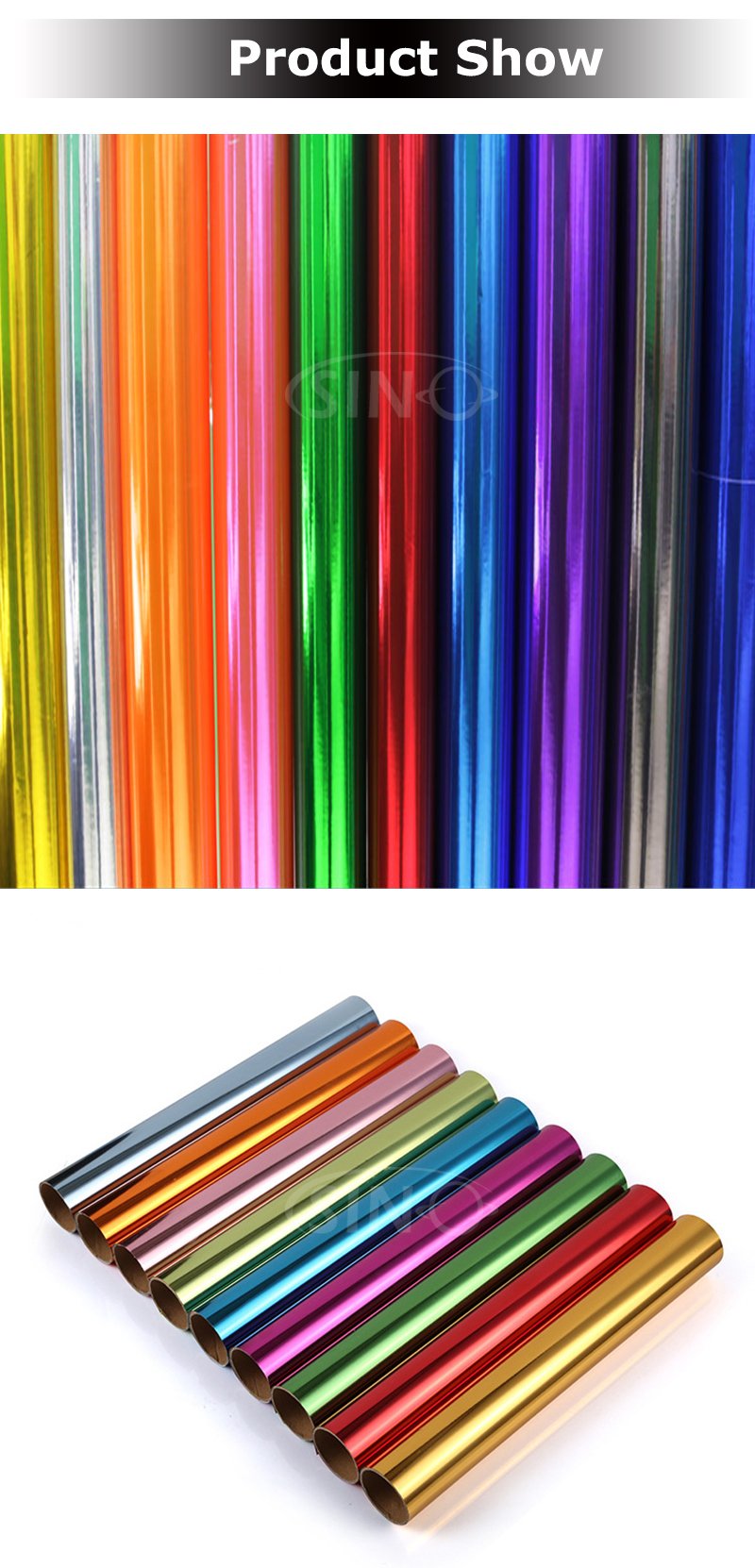 Metallic Chrome Heat Transfer Vinyl Textile Die Cutting for T-shirt