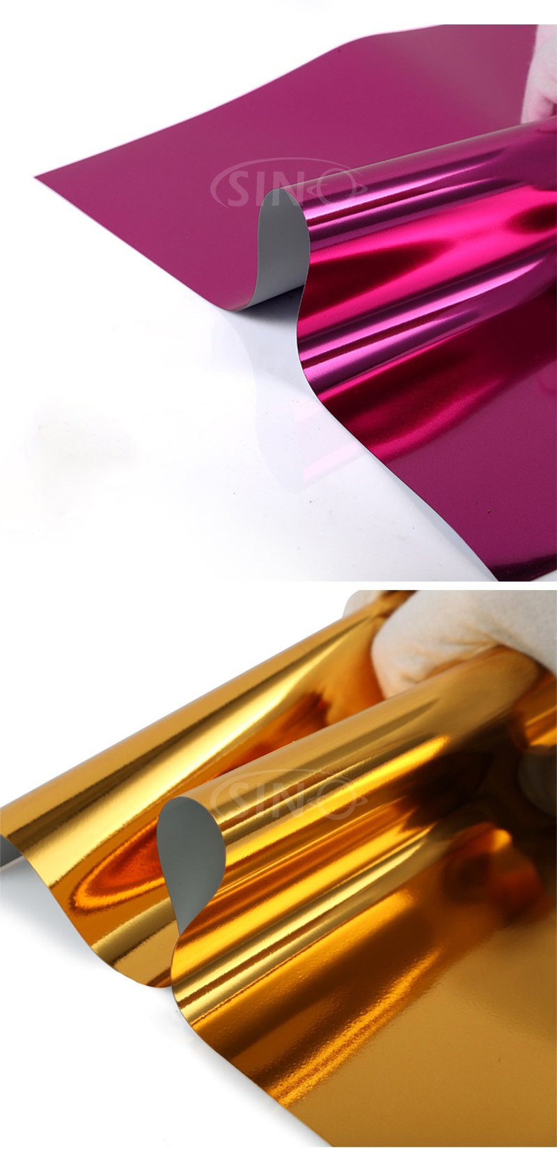 Metallic Chrome Heat Transfer Vinyl Textile Die Cutting for T-shirt
