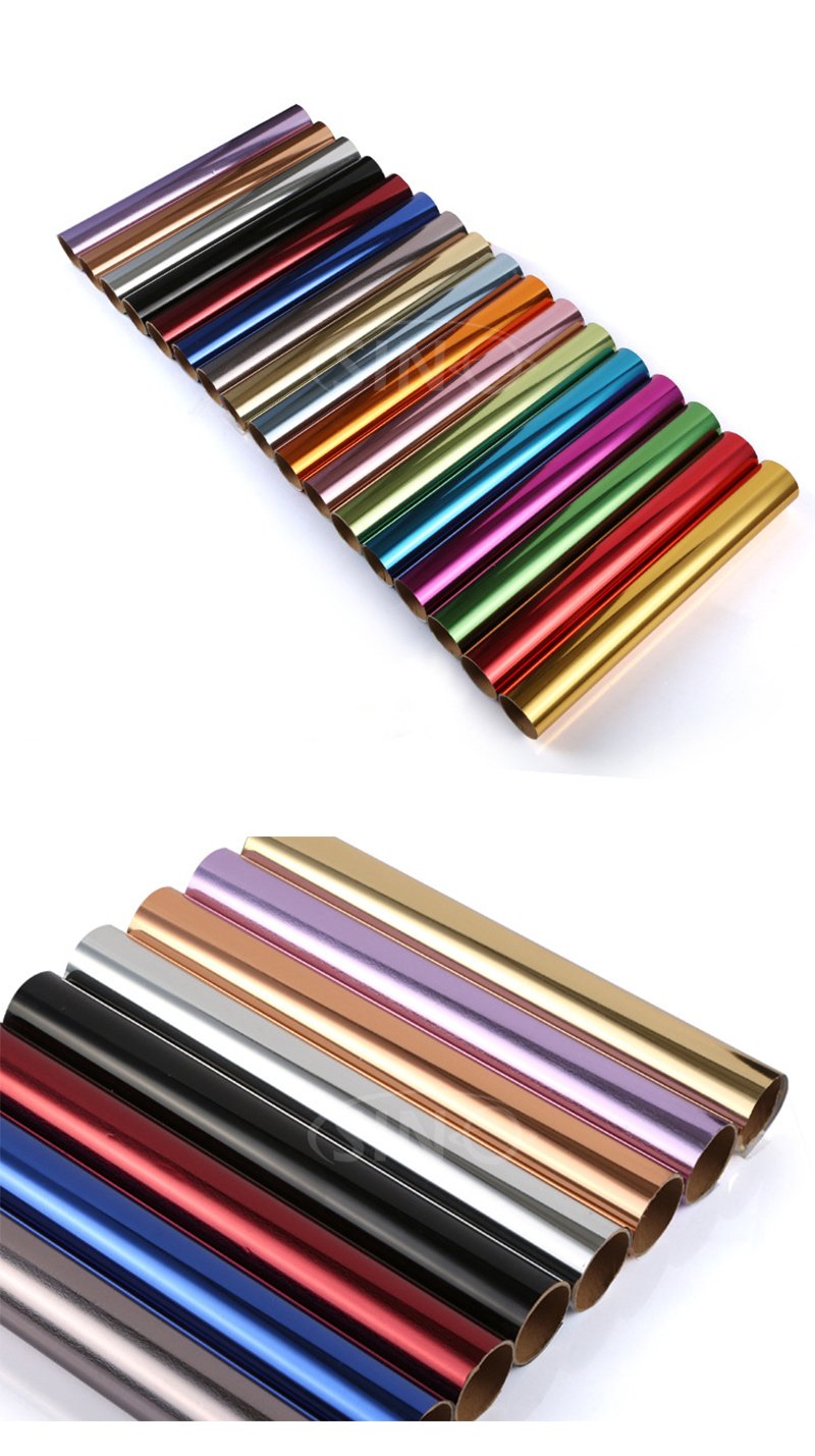 Metallic Chrome Heat Transfer Vinyl Textile Die Cutting for T-shirt