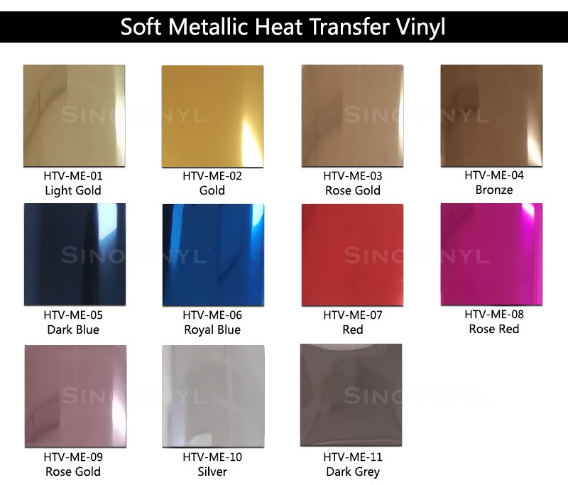 Metallic Chrome Heat Transfer Vinyl Textile Die Cutting for T-shirt