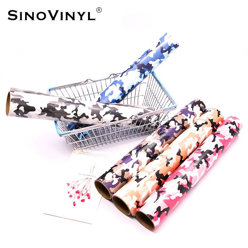 Multi Color Textile Korea HTV Rolls Camouflage For Jean Jacket