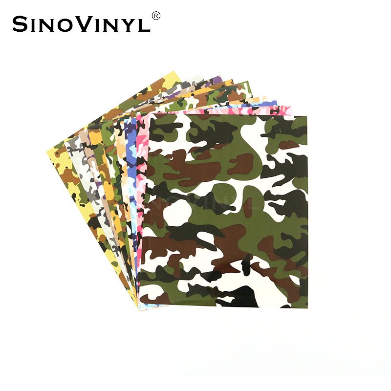Customized Size 0.5x25m Camouflage Htv For T-shirt