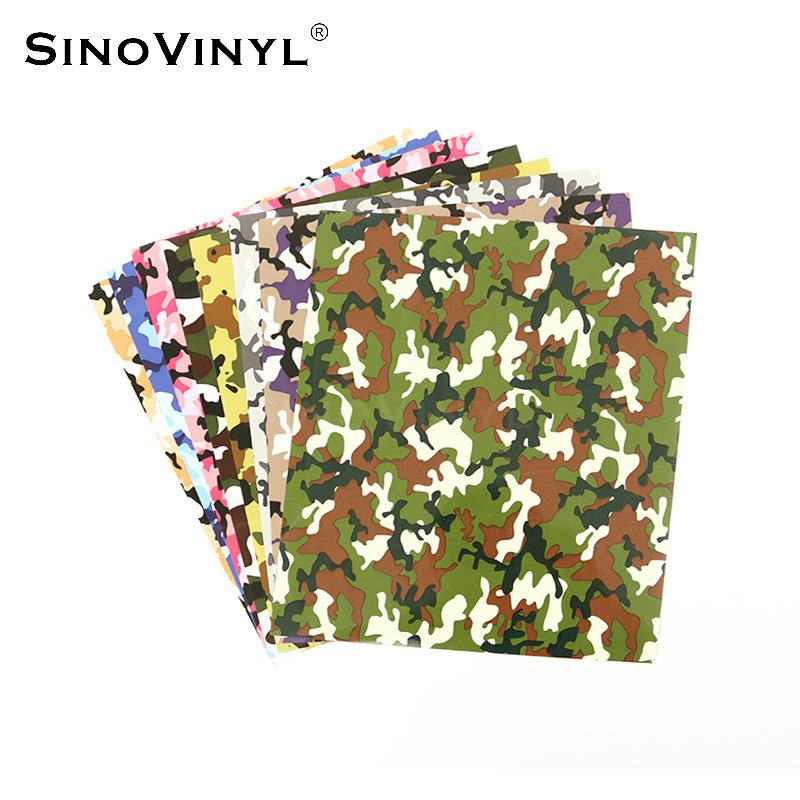 Customized Size 0.5x25m Camouflage Htv For T-shirt