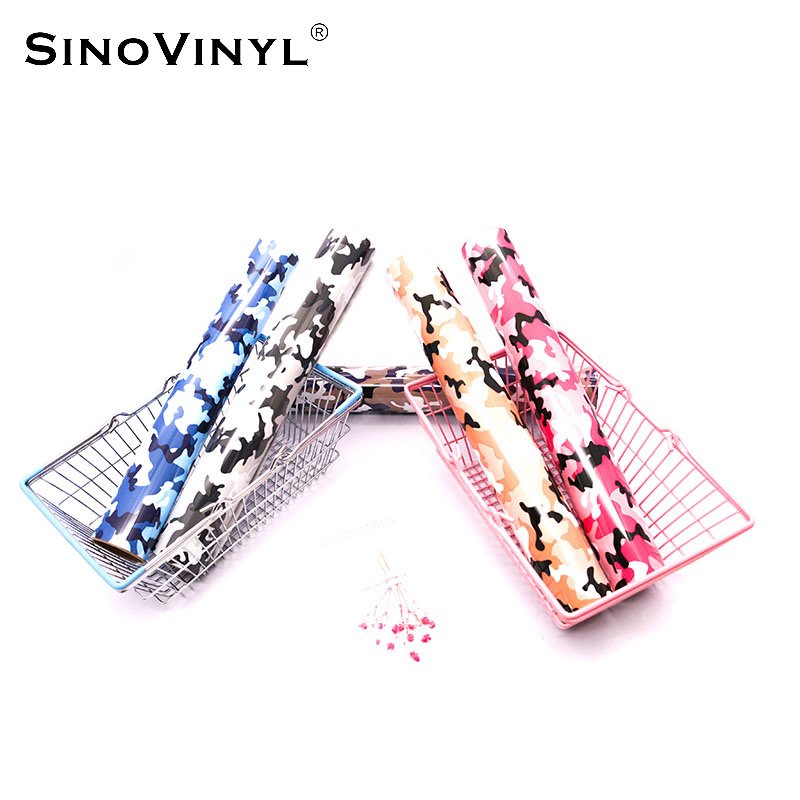 Multi Color Textile Korea HTV Rolls Camouflage For Jean Jacket
