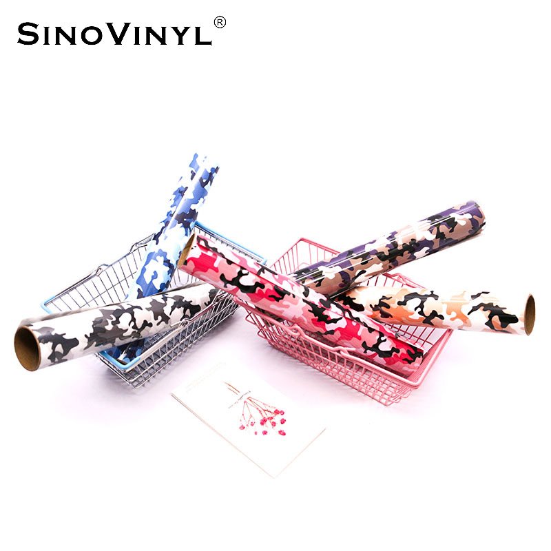 Multi Color Textile Korea HTV Rolls Camouflage For Jean Jacket