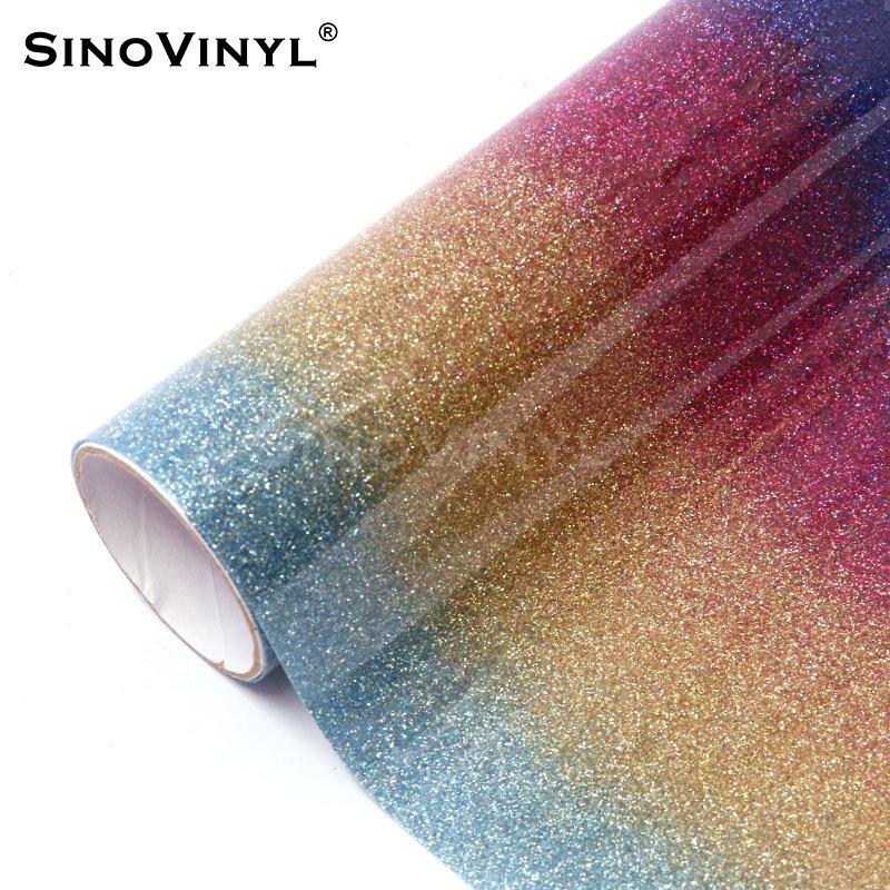 High Quality Rolls Super Gloss Glitter Heat Transfer Vinyl