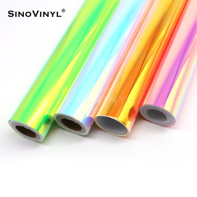 T-shirt Heat Transfer Vinyl Glitter Reflective Photoluminescent Rainbow