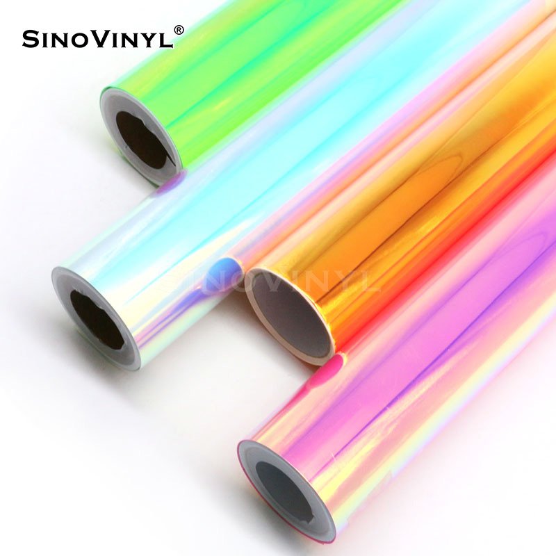 T-shirt Heat Transfer Vinyl Glitter Reflective Photoluminescent Rainbow