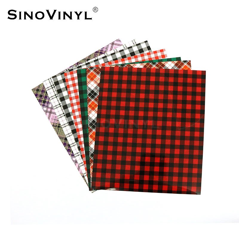 New Products Plaid Heat Transfer Vinyl Patterned HTV