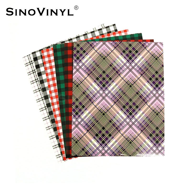 New Products Plaid Heat Transfer Vinyl Patterned HTV