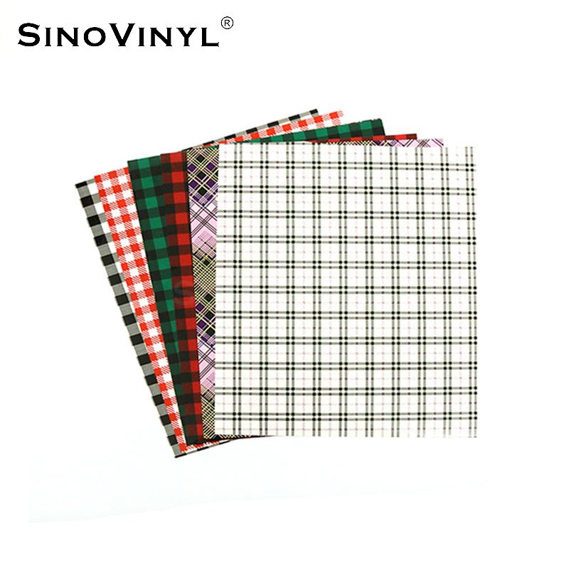 New Products Plaid Heat Transfer Vinyl Patterned HTV