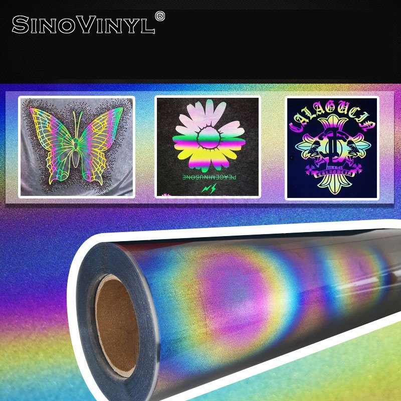 Rainbow Iron On Vinyl Reflective Heat Transfer Vinyl HTV for T-Shirt - SINO  VINYL