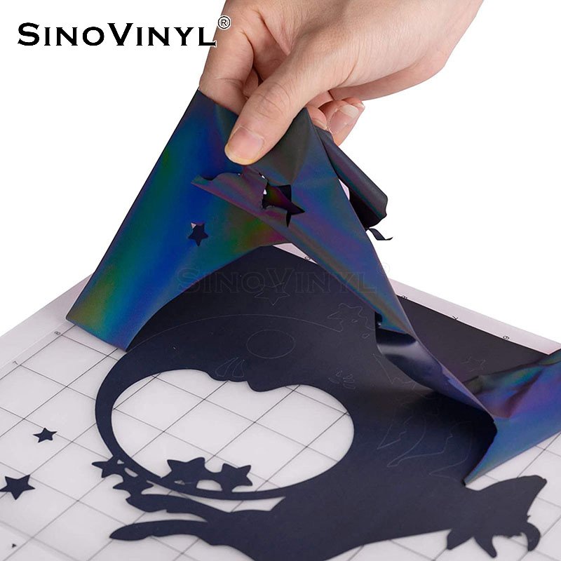 Factory Supply Htv Glitter Rainbow Heat Transfer Vinyl Roll