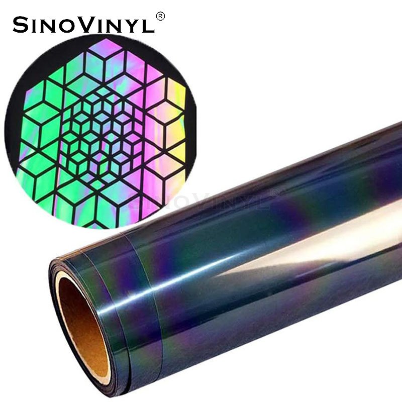Factory Supply Htv Glitter Rainbow Heat Transfer Vinyl Roll