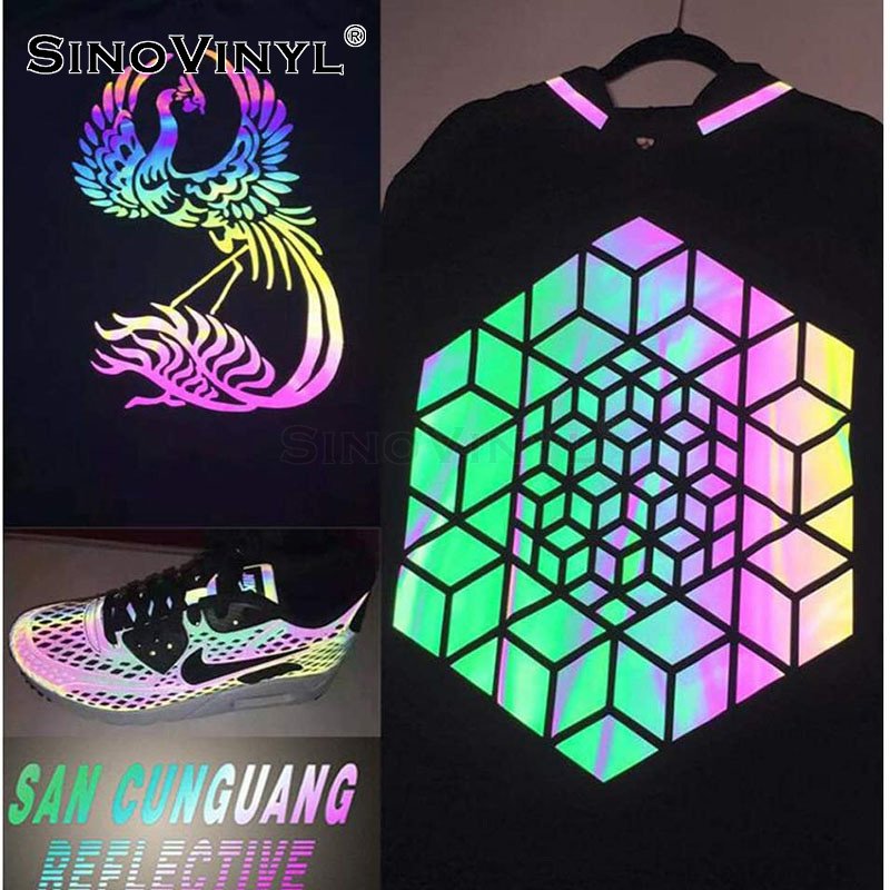 Factory Supply Htv Glitter Rainbow Heat Transfer Vinyl Roll