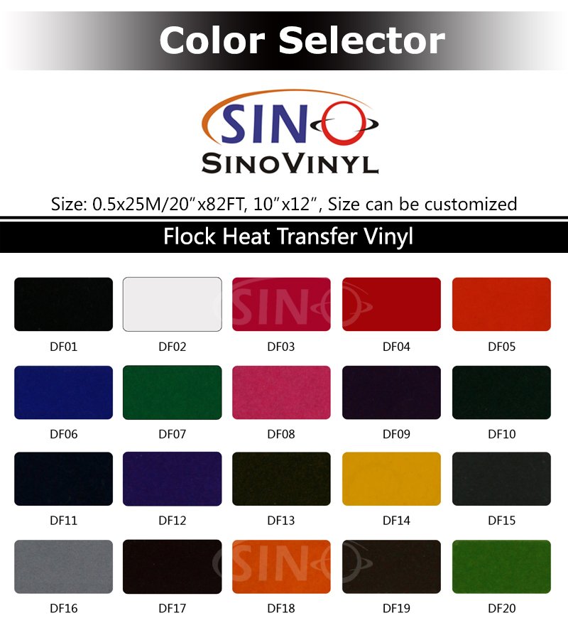 Flock Flex Textil Vynil Rolls For T-shirt Ropa PET Película de vinilo de transferencia de calor