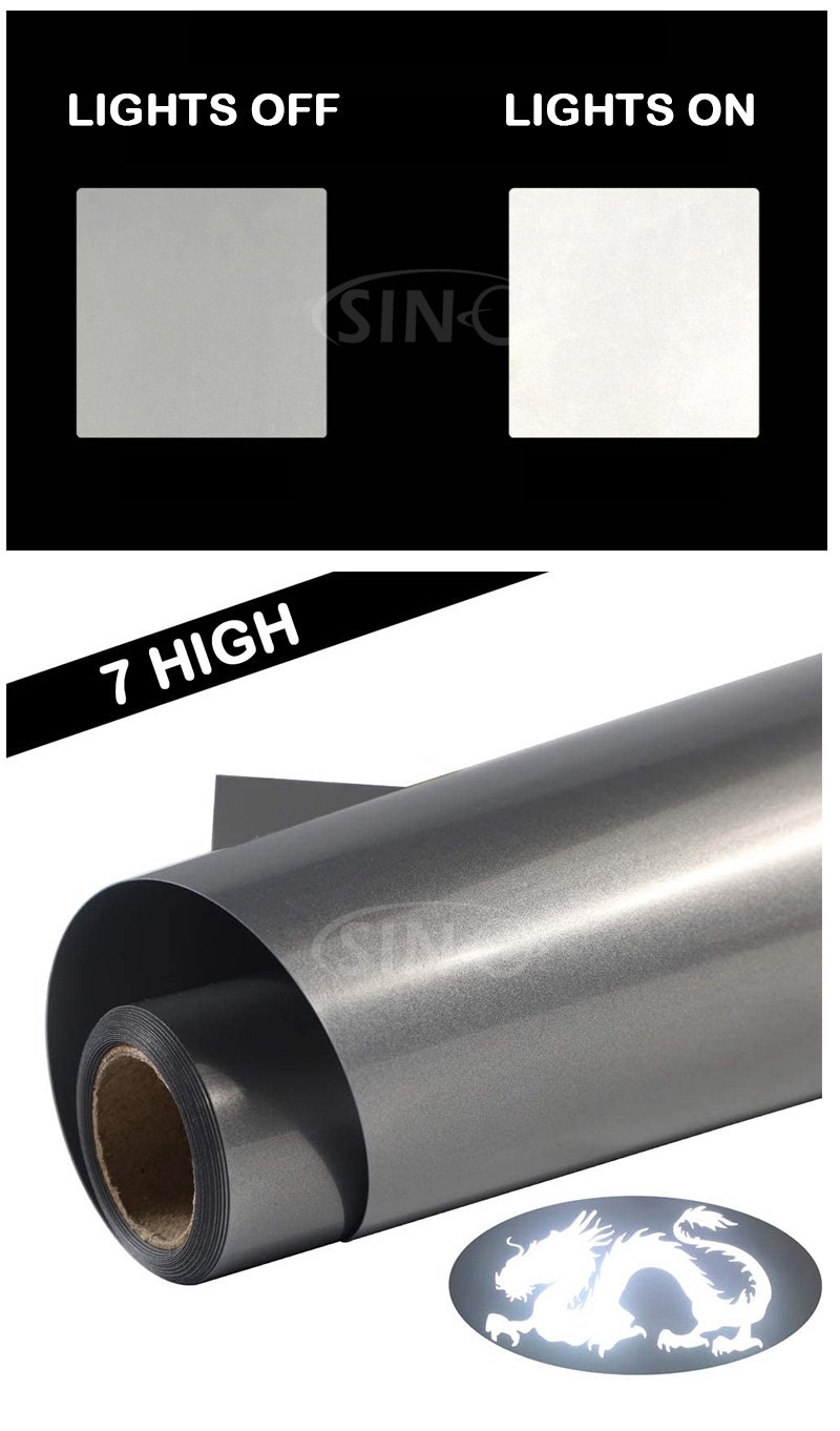 High Quality Silver Reflective Heat Transfer Vinyl Rolls for Clothing
