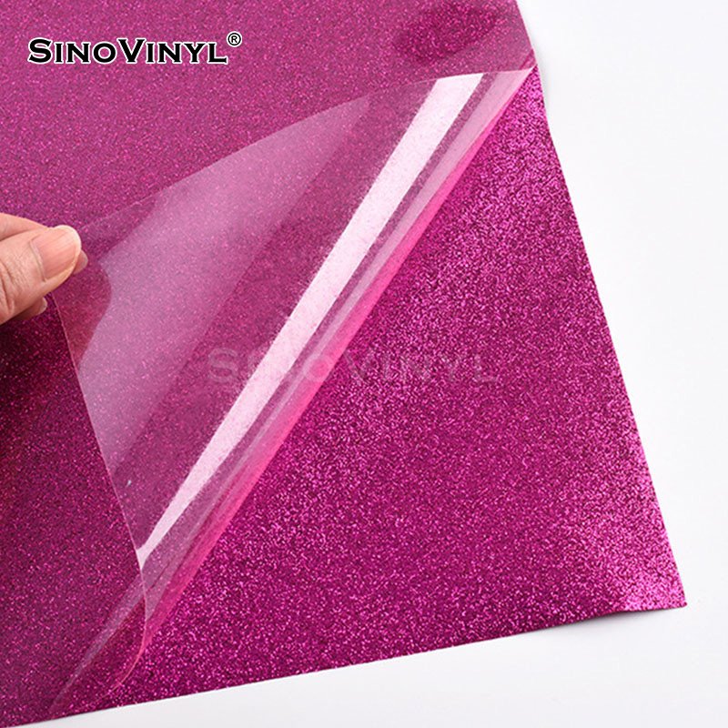 Fast Shipping 50cm*25m Rose Red Heat Press Vinyl Flex Glitter HTV Vinyl Rolls