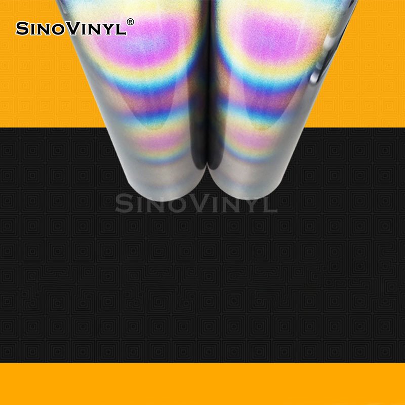 Rainbow Reflective Heat Transfer Vinyl HTV Roll for Fabrics Compatible
