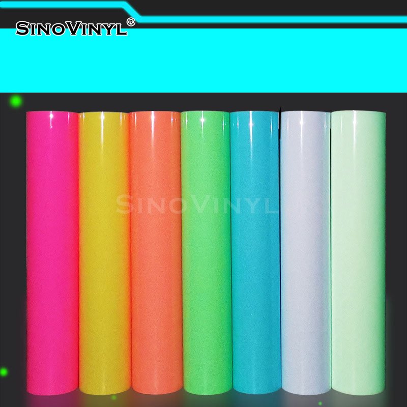 Iron On Vinyl Textile Rolls Film Glow In The Dark Vinyl Heat Transfer Vinyl Sheets