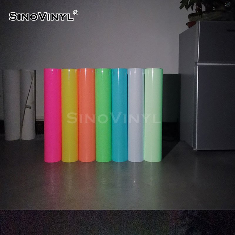 Iron On Vinyl Textile Rolls Film Glow In The Dark Vinyl Heat Transfer Vinyl Sheets