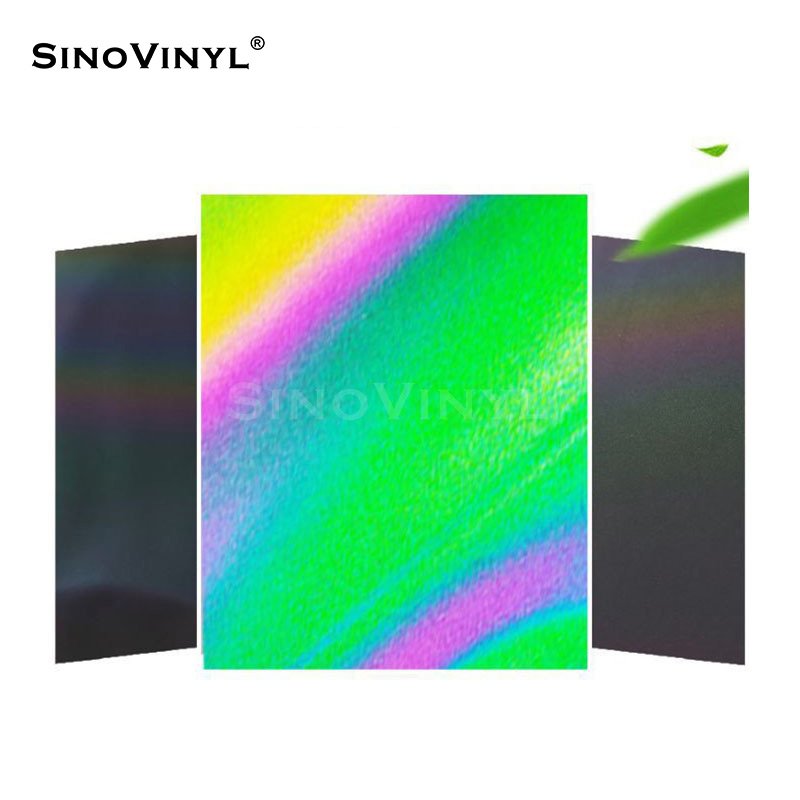 Rainbow Color Retro Reflective Heat Transfer Vinyl For Clothing