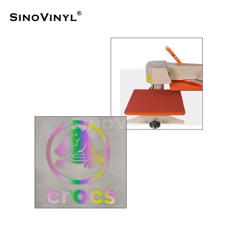 Rainbow Color Retro Reflective Heat Transfer Vinyl For Clothing
