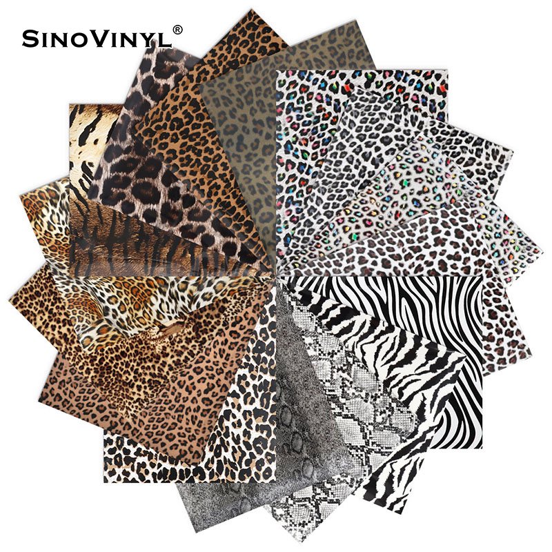 High Quality Custom Heat Transfer Animal Skin Vinyl Black White Vinyl