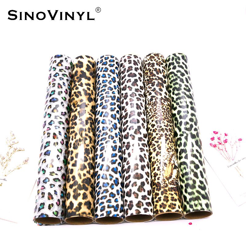 Textile HTV Leopard Print Animal Metallic HTV for Clothing