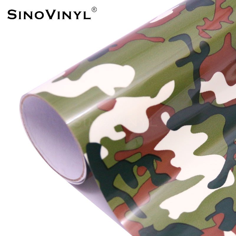 Patterned Printing Vinyl Camouflage HTV Roll For T-shirt