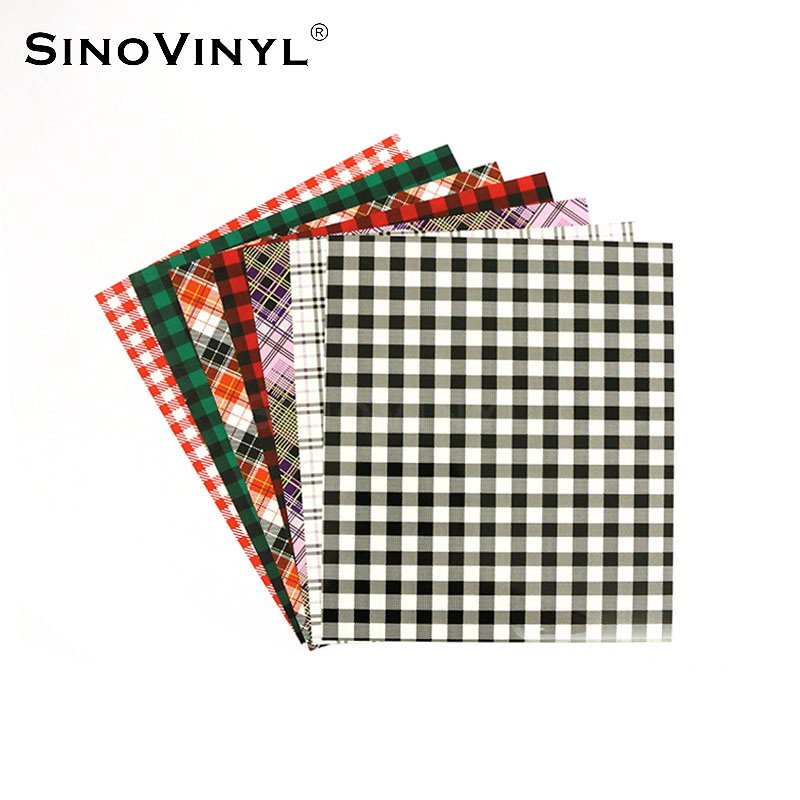 New Products Plaid Heat Transfer Vinyl Patterned HTV