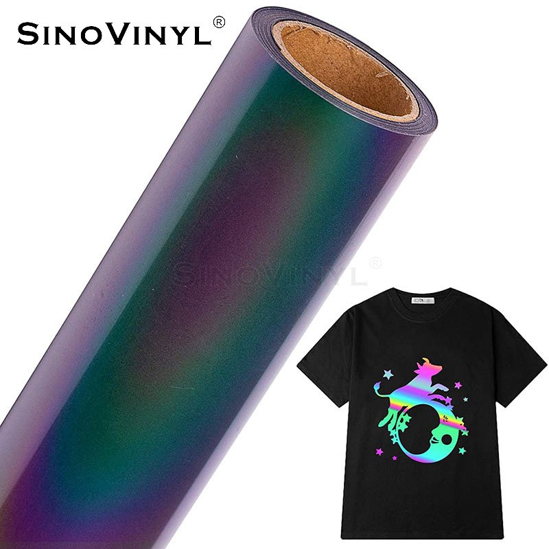 Rainbow HTV Rolls Heat Transfer Vinyl Iron on T-shirt