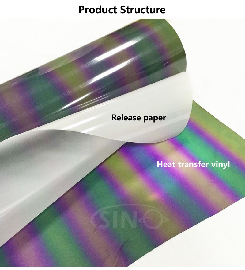 Shoes Clothing T-shirt Heat Press Holographic Rainbow Reflective HTV Rolls